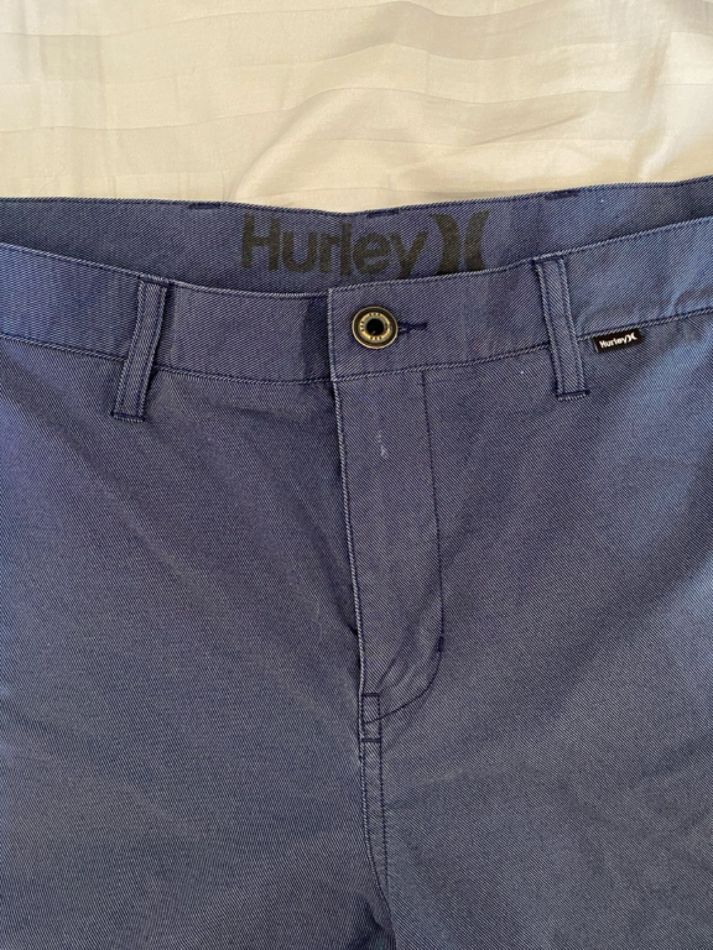 Hurley Navy Blue Men's Casual Shorts with Belt Loops